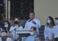 Encabeza Gobernador de Tamaulipas mitin, «no me doblo» afirma