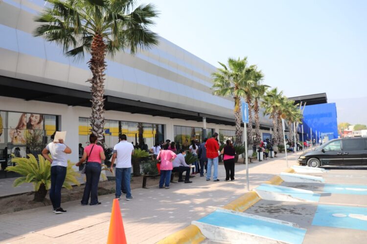 Se registran largas filas en modulo del INE en Victoria