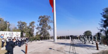Conmemora gobernador de Tamaulipas ceremonia cívica en Día de la Bandera