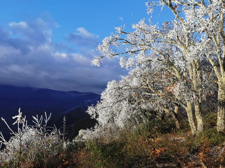 En Victoria, se pinta de blanco el Mirador Altas Cumbres