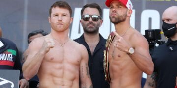 «Canelo» y Saunders pasan el pesaje y se declaran listos para pelear