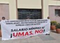Maestros de la CNTE protestan en palacio de gobierno de Tamaulipas