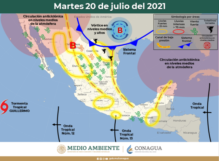 Aviso de tormentas y tornados para Nuevo León y Tamaulipas
