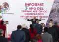 Celebra AMLO con informe al cumplirse tres años de su triunfo electoral