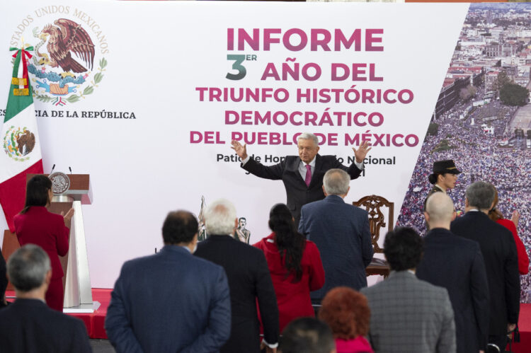 Celebra AMLO con informe al cumplirse tres años de su triunfo electoral