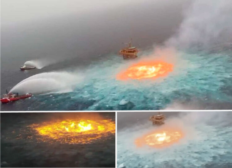 Explota un ducto de Pemex en el Golfo de México y causa desastre ecológico