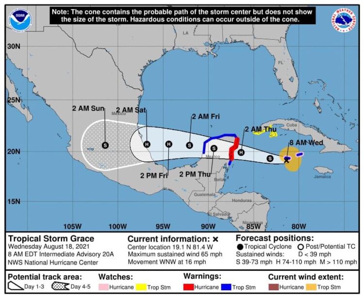 Grace impactará dos veces a México