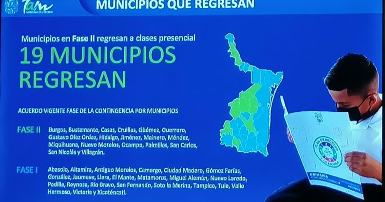Estos son los 19 municipios donde se regresa a clases en Tamaulipas