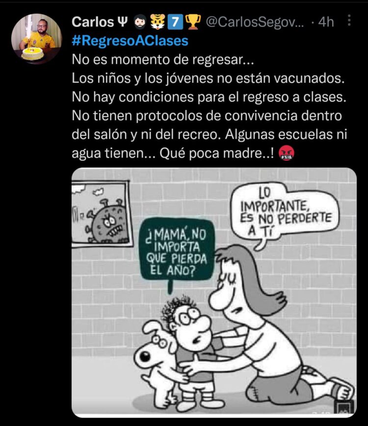 Maestros califican como «negligencia» regreso a clases presenciales