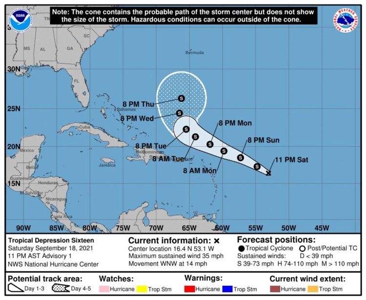 Se forma la tormenta «Peter» en el Océano Atlántico