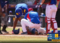 Beisbolista recibe pelotazo que lo deja noqueado (Video)