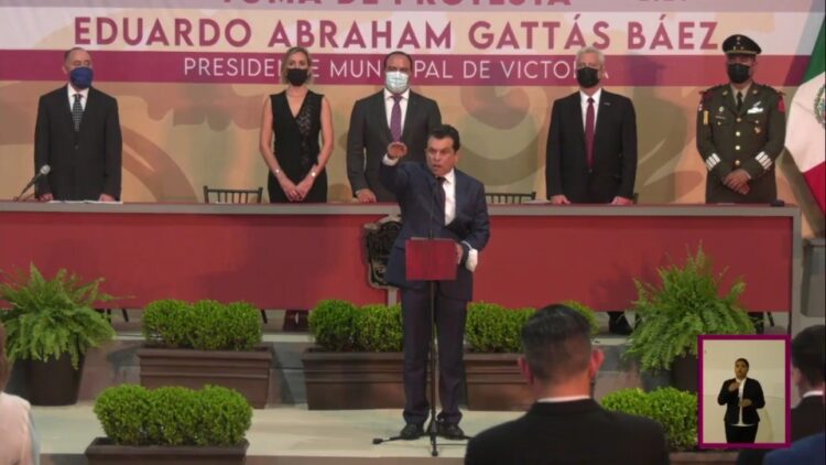 Protesta Eduardo Gattás como alcalde de Victoria