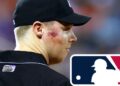 Ampáyer recibe brutal pelotazo en el rostro en la MLB (video)
