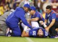 Nick Gates de los NY Giants sufre terrible fractura (video)