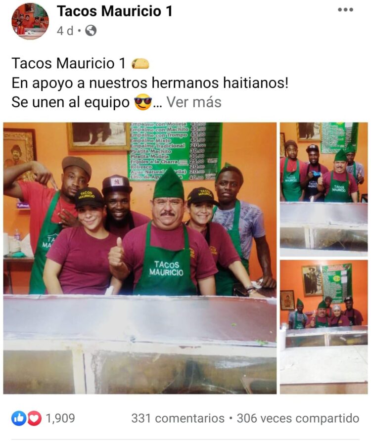 Taquería de Monterrey da trabajo a migrantes haitianos