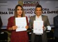 Firma alcalde Lalo Gattás convenio con empresa certificadora de inglés
