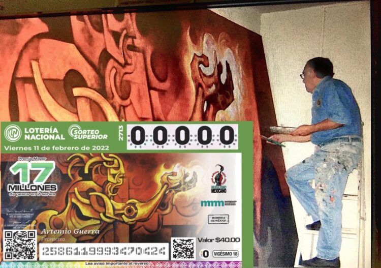 Rinde Lotería Nacional homenaje al pintor tamaulipeco Artemio Guerra