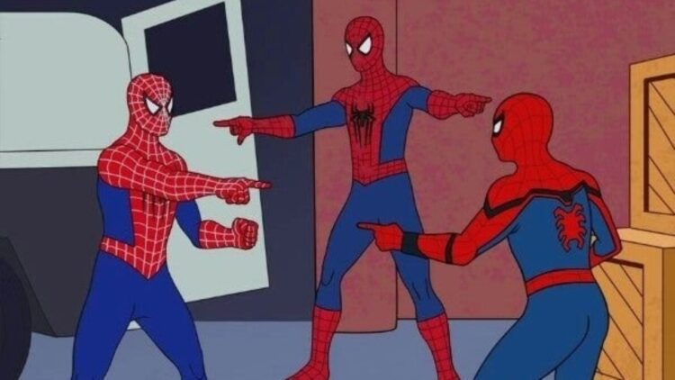 Tobey Maguire, Tom Holland y Andrew Garfield recrean famoso meme de Spider-Man