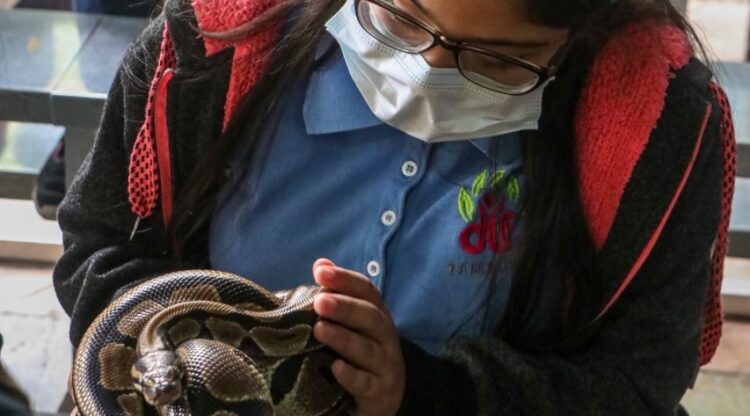 Estudiantes invidentes visitan el zoológico de Ciudad Victoria