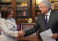 AMLO recibe en palacio nacional cartas credenciales de embajadores