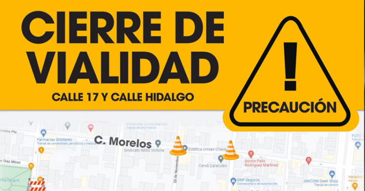 Cierre de vialidades por registro de candidatos este domingo 27
