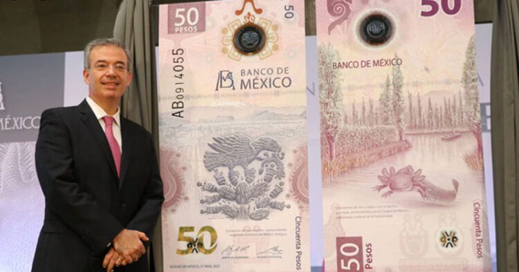 Billete de 50 pesos con ajolote gana el ‘Premio al Billete de Banco del Año’