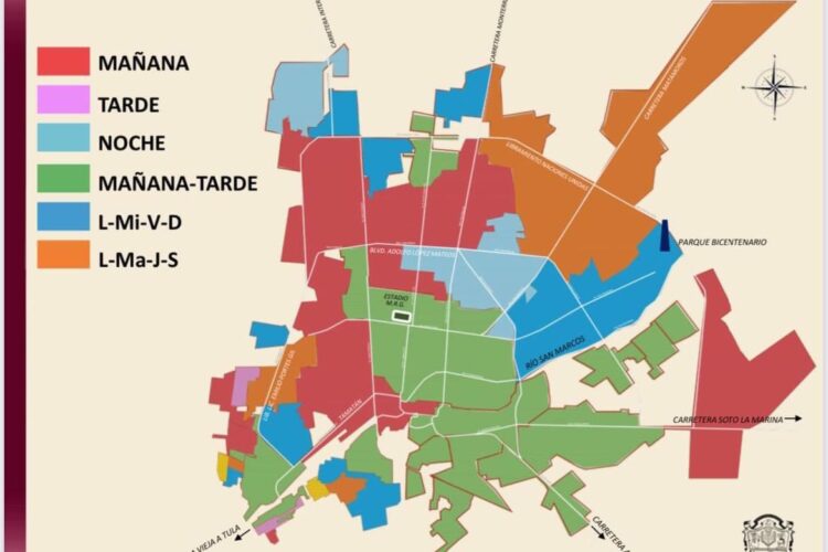 Listo el programa de tandeo en Ciudad Victoria, difunden los detalles