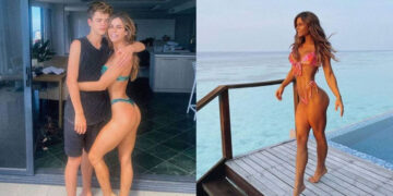 Mujer es atacada tras posar en bikini junto a su hijo de 15 años