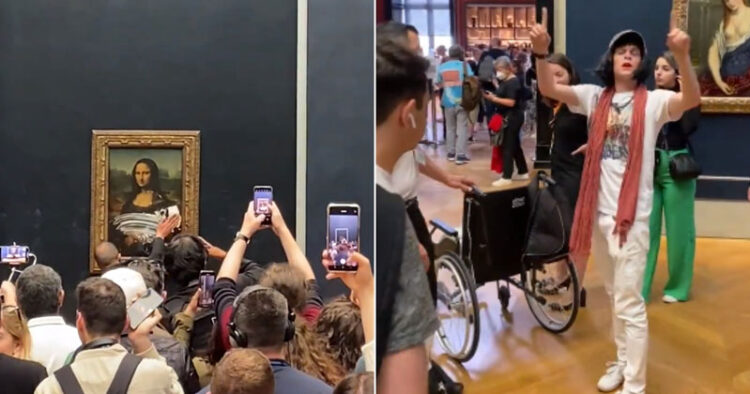 La Mona Lisa es atacada con un pastelazo