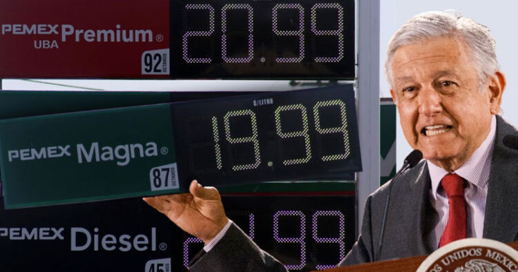 Asegura AMLO que el precio de la gasolina ha bajado en su gobierno
