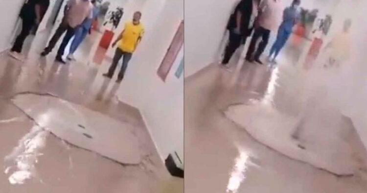 Brota fuente del drenaje en el nuevo Hospital General de Querétaro