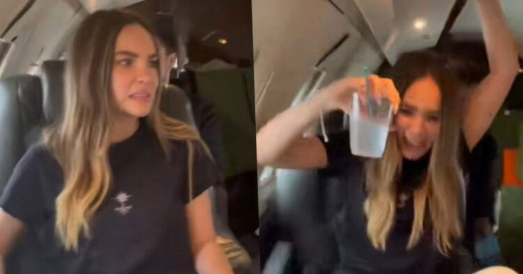 Belinda se asusta por fuertes turbulencias en avión