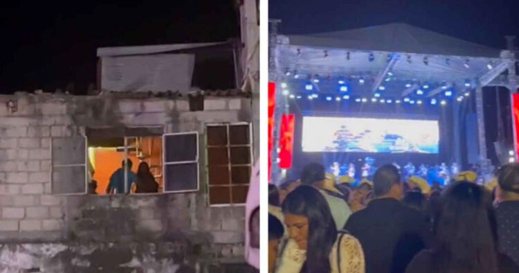 Familia disfruta show desde la ventana de su casa y se vuelve viral
