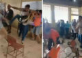 Junta en escuela se sale de control, ‘vuelan’ patadas