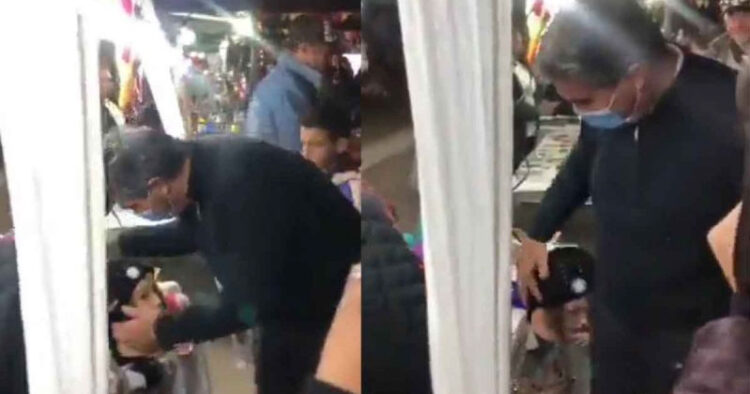 Político argentino besa a maniquí al confundirlo con un niño