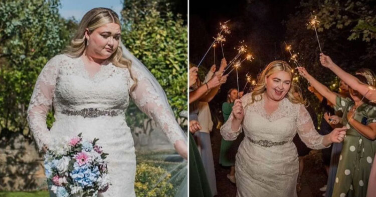 Novio la dejó plantada en el altar pero ella sigue la fiesta sin él
