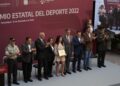 Asiste alcalde de Victoria a ceremonia de Premio Estatal del Deporte 2022
