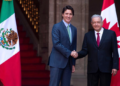 AMLO recibe a Trudeau en Palacio Nacional
