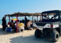 Cuida la Guardia Estatal de Tamaulipas a turistas en playa La Pesca