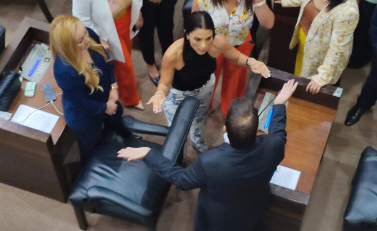 (VIDEO) Interrumpen sesión del Congreso de Tamaulipas por pelea