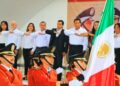 Inaugura alcalde concurso de bandas de guerra y escoltas