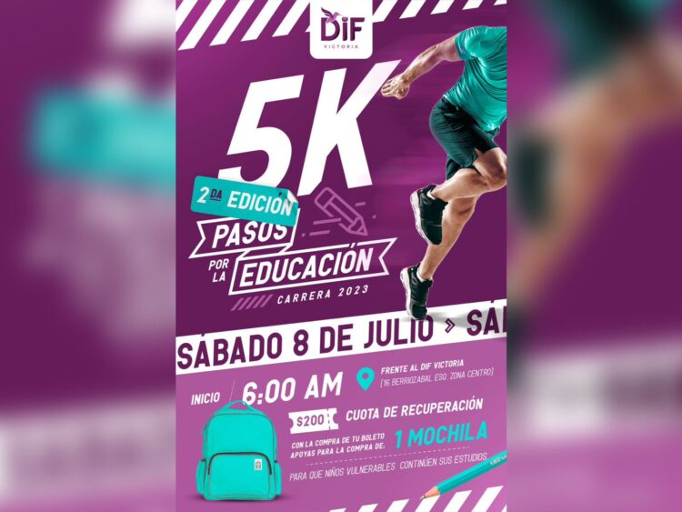 Invita Lucy de Gattás a correr por la educación de la niñez victorense