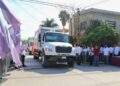 Entrega gobernador 12 camiones recolectores de basura a Victoria