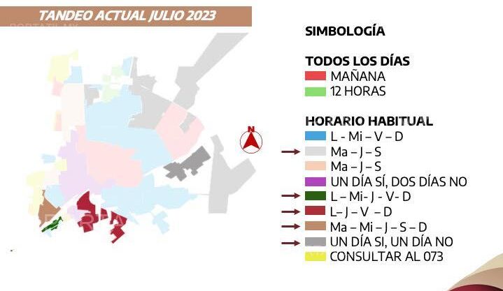 Anuncian cambios en el tandeo de agua en 127 colonias de Victoria