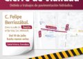 Anuncian suspensión de vialidad por obra de concreto hidráulico