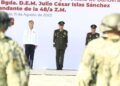 Encabeza Américo Villarreal e cambio de mando militar en Tamaulipas