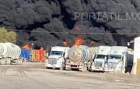 Explotan tres pipas y provocan enorme incendio en Matamoros