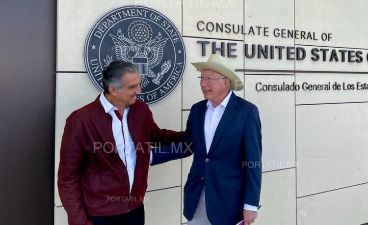 Américo Villarreal y Ken Salazar fortalecen coordinación entre Tamaulipas y EU