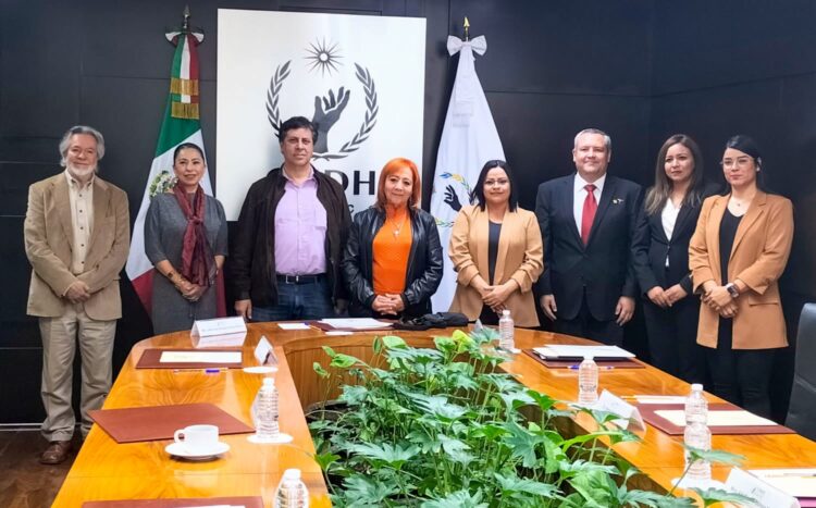 Acuerdan SEBIEN y CNDH defender el respeto a los derechos humanos