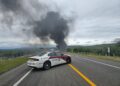 Se incendia motor de trailer en la carretera Victoria-Tampico
